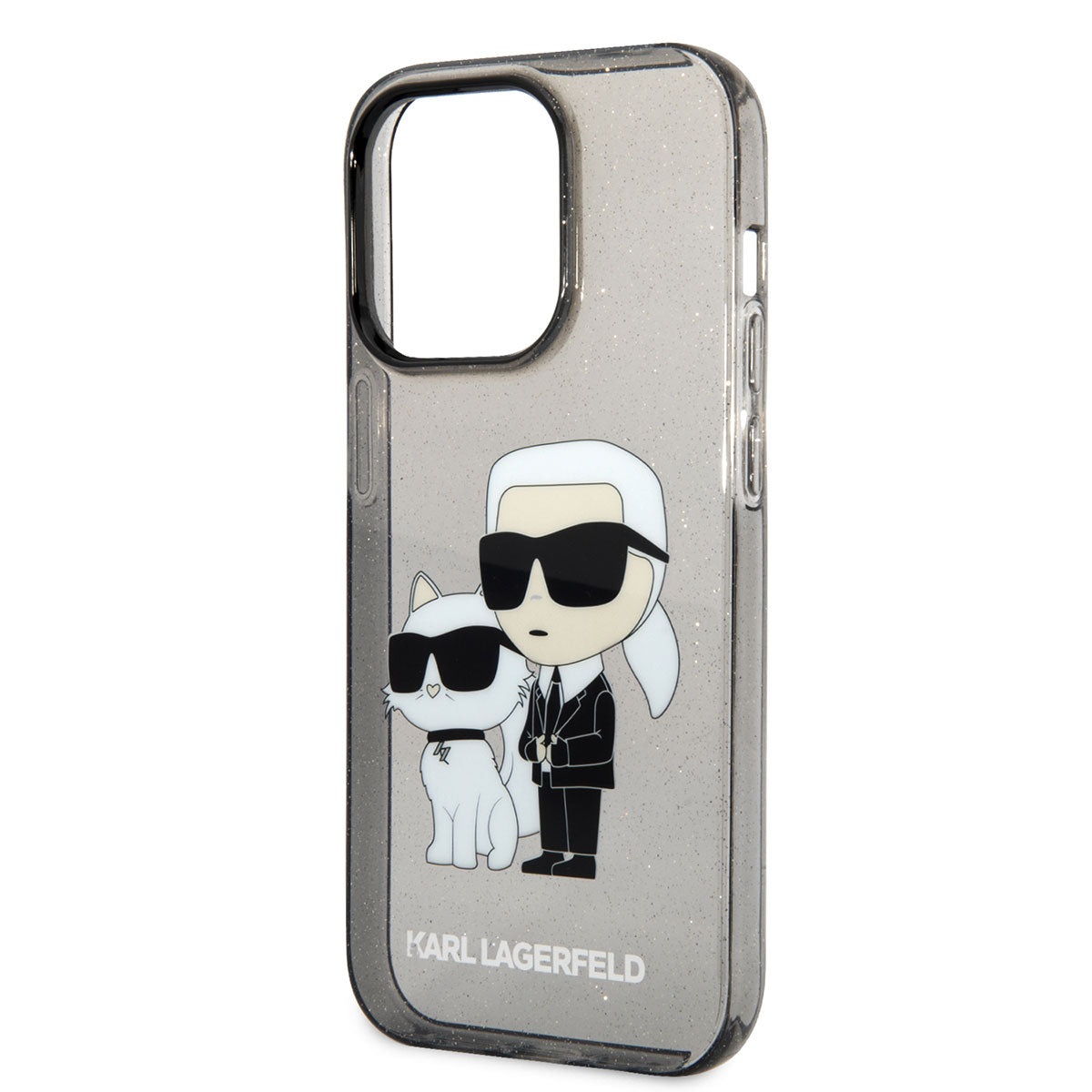 Karl Lagerfeld iPhone 14 Pro Max Transparan Simli K&C Dizayn Telefon Kılıfı - 5