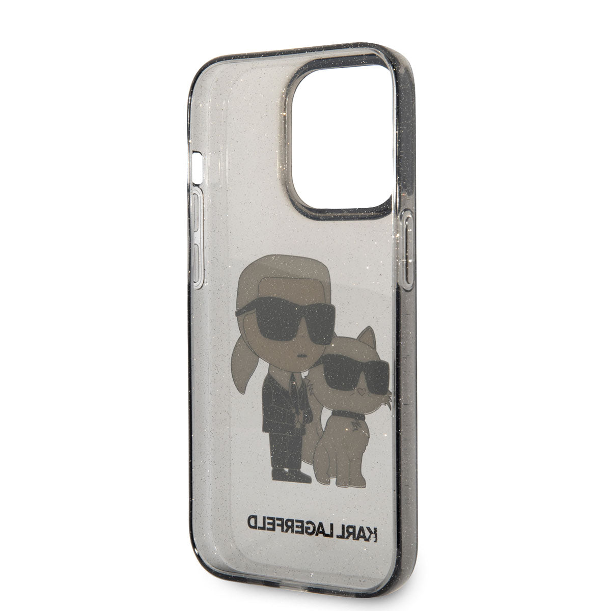 Karl Lagerfeld iPhone 14 Pro Max Transparan Simli K&C Dizayn Telefon Kılıfı - 6