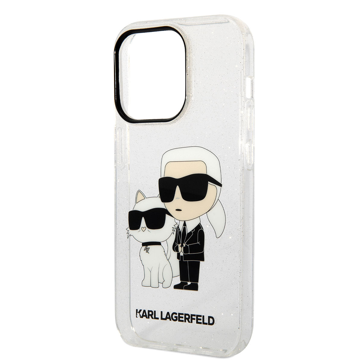 Karl Lagerfeld iPhone 14 Pro Max Transparan Simli K&C Dizayn Telefon Kılıfı - 10