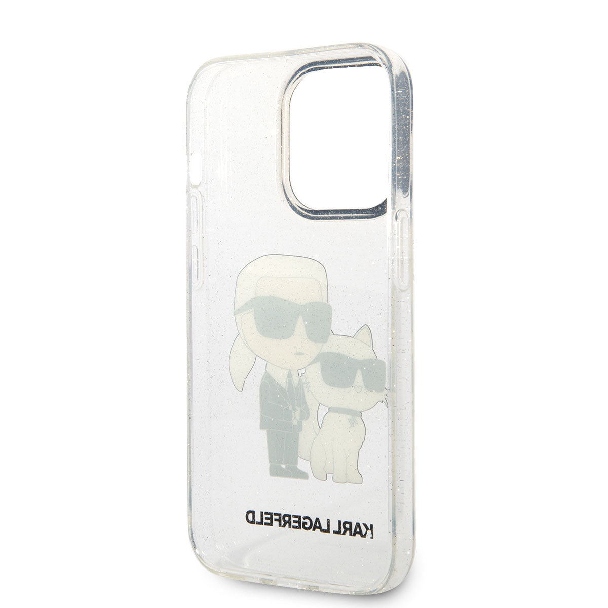 Karl Lagerfeld iPhone 14 Pro Max Transparan Simli K&C Dizayn Telefon Kılıfı - 11