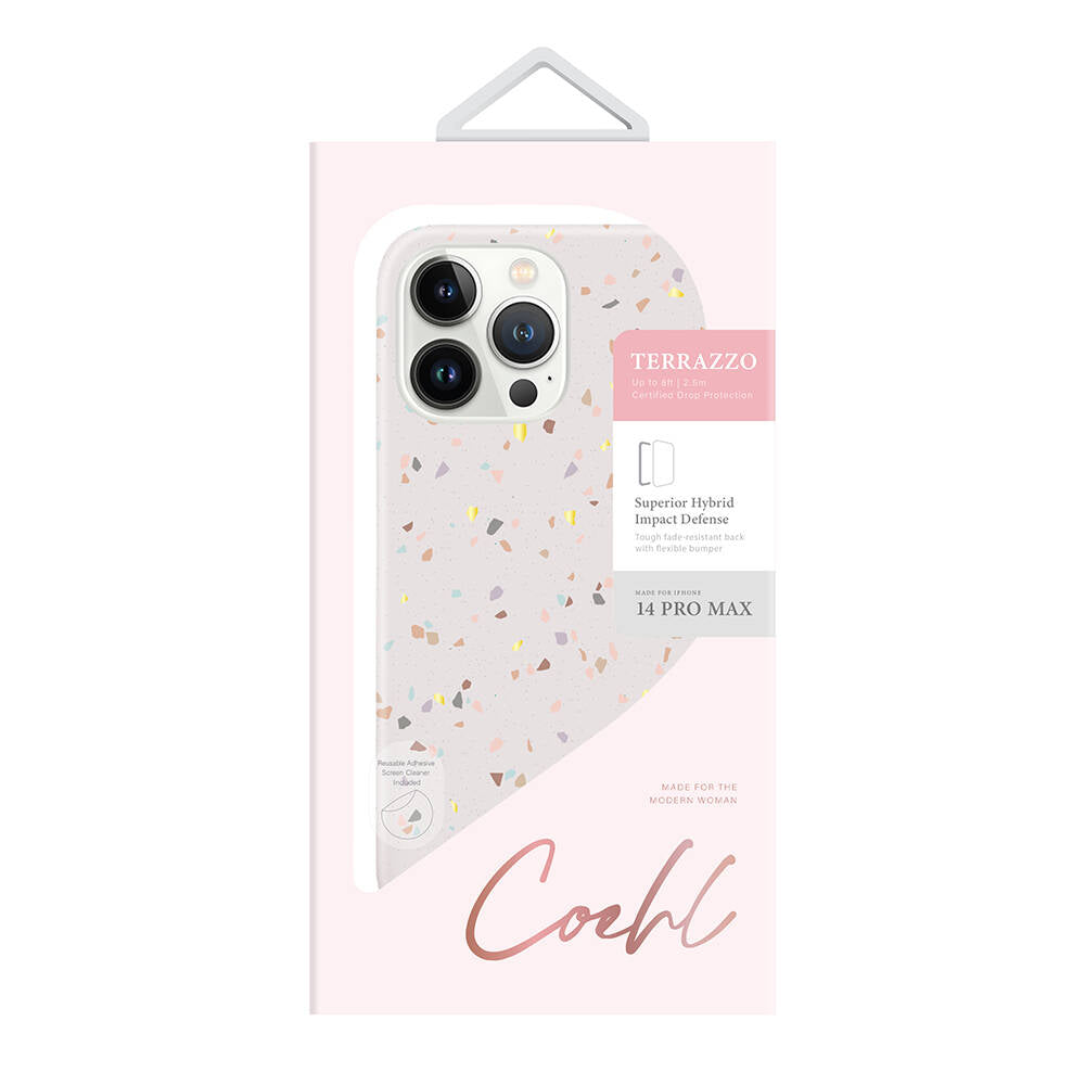 Coehl Terrazzo iPhone 14 Pro Max Mozaik Desenli Telefon Kılıfı