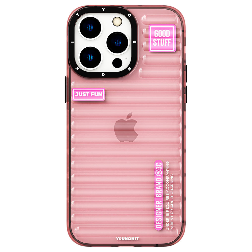 YoungKit Fluorite Serisi iPhone 14 Pro Max Şeffaf Renkli Tasarım Telefon Kılıfı - 2