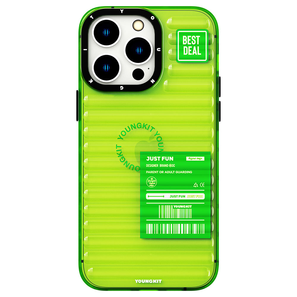 YoungKit Fluorite Serisi iPhone 14 Pro Max Şeffaf Renkli Tasarım Telefon Kılıfı - 3