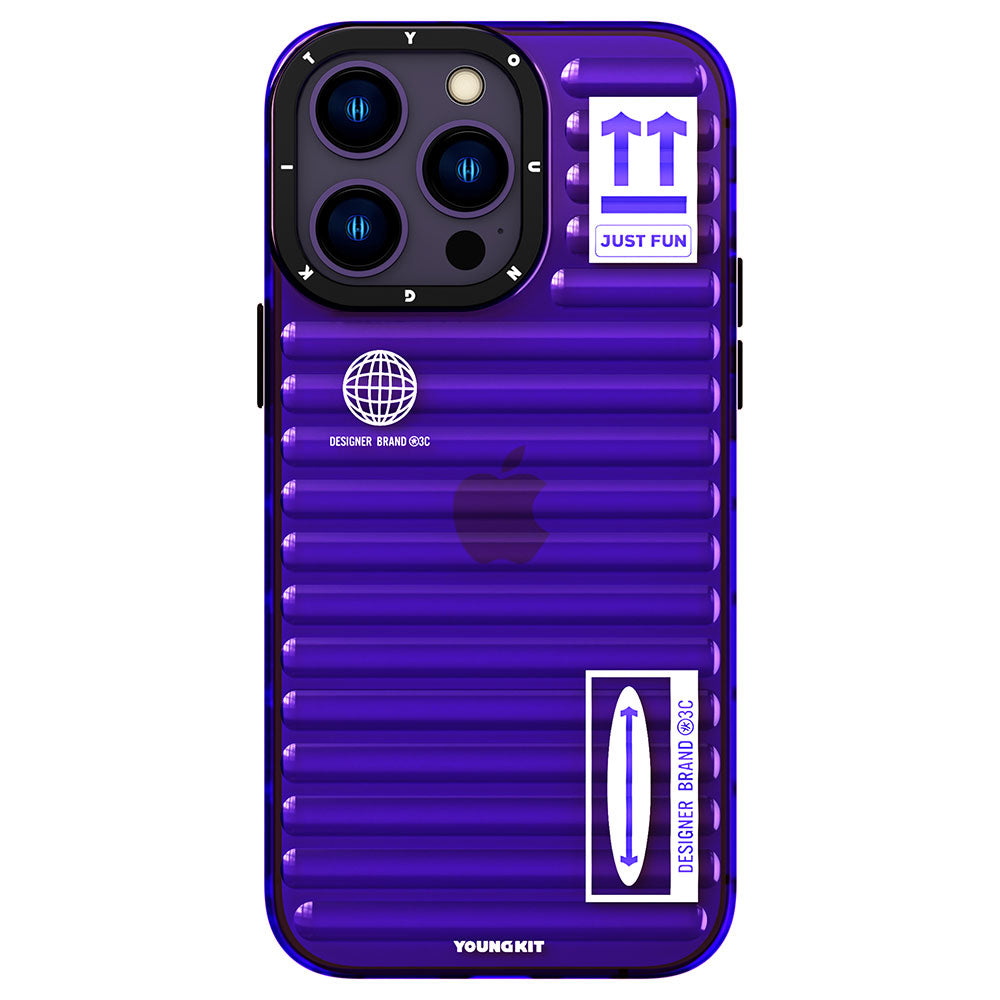 YoungKit Fluorite Serisi iPhone 14 Pro Max Şeffaf Renkli Tasarım Telefon Kılıfı - 6