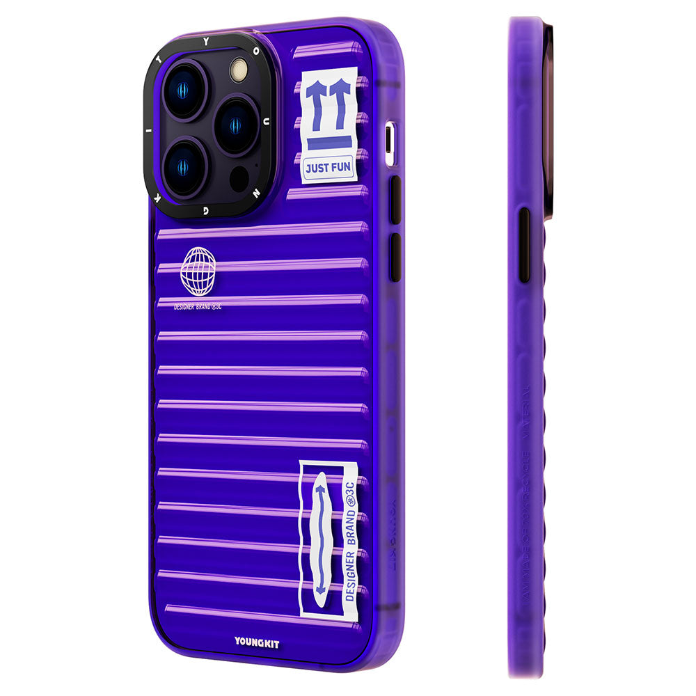 YoungKit Fluorite Serisi iPhone 14 Pro Max Şeffaf Renkli Tasarım Telefon Kılıfı - 5