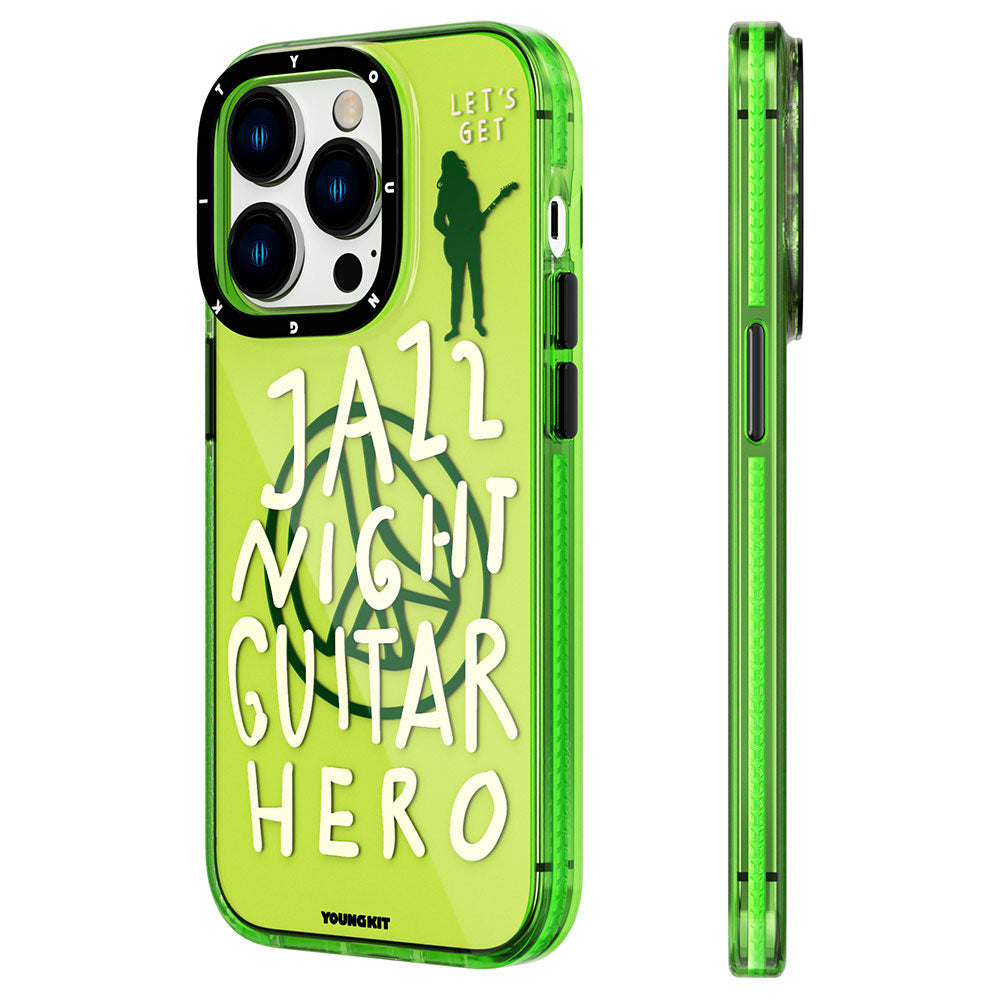 YoungKit Jazz Serisi iPhone 14 Pro Max Şeffaf Renkli Yazı Temalı Tasarım Telefon Kılıfı - 3