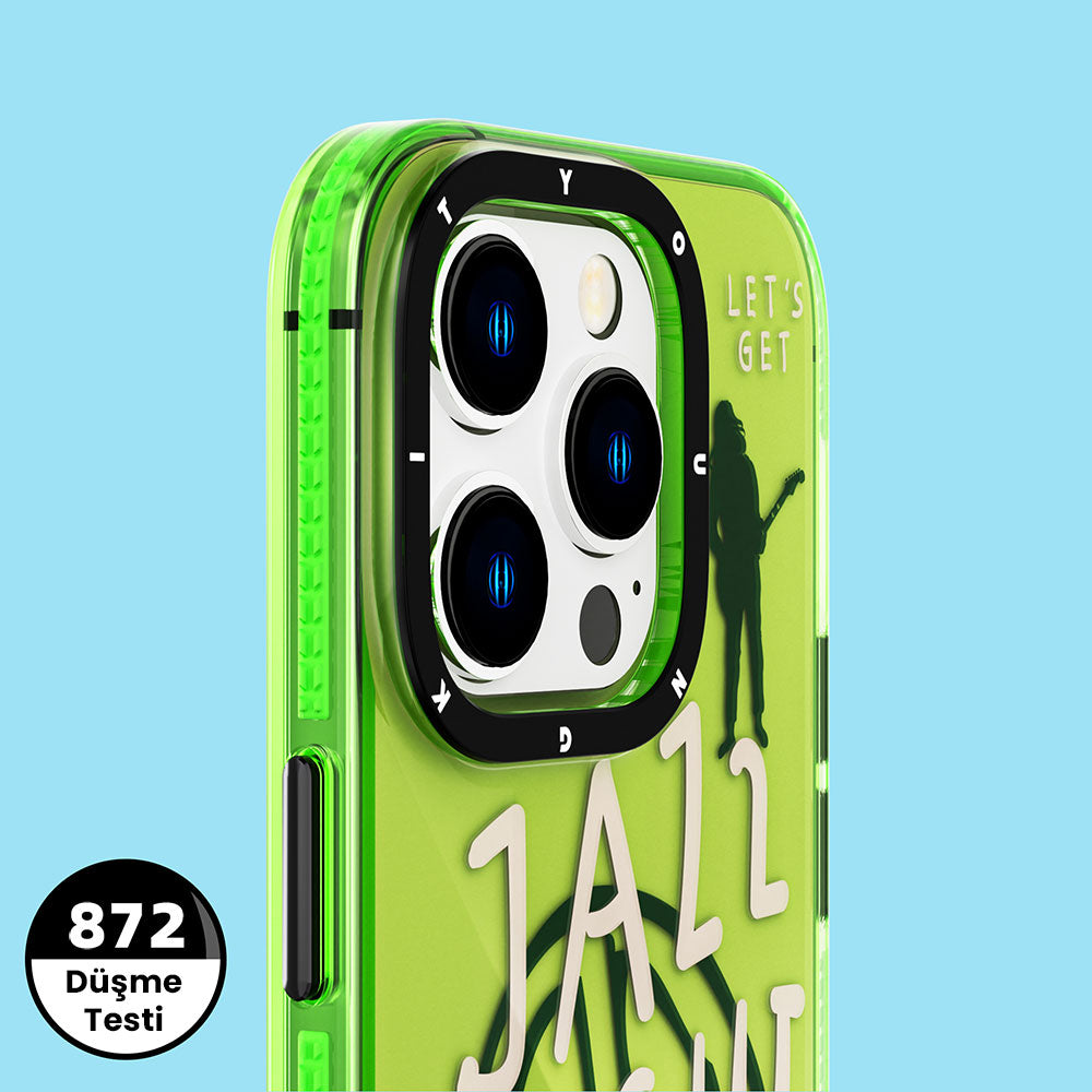 YoungKit Jazz Serisi iPhone 14 Pro Max Şeffaf Renkli Yazı Temalı Tasarım Telefon Kılıfı - 6
