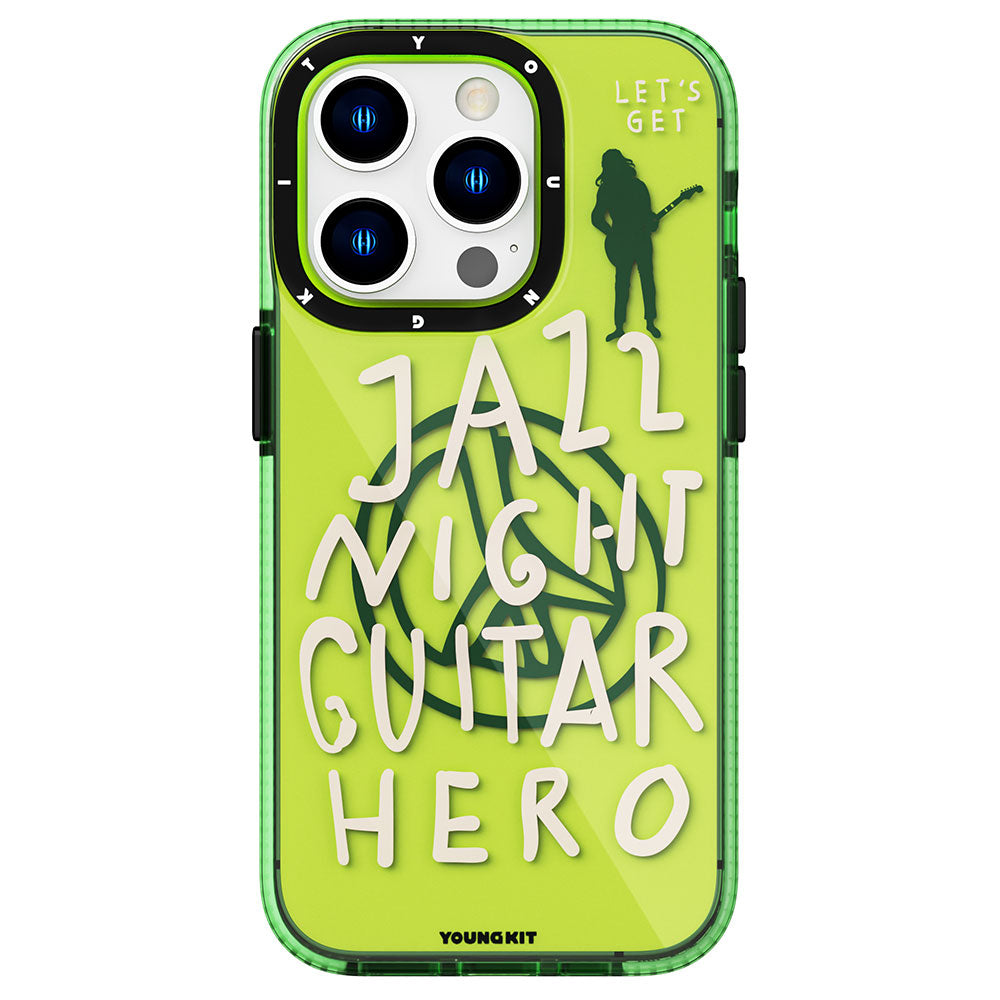 YoungKit Jazz Serisi iPhone 14 Pro Max Şeffaf Renkli Yazı Temalı Tasarım Telefon Kılıfı - 4