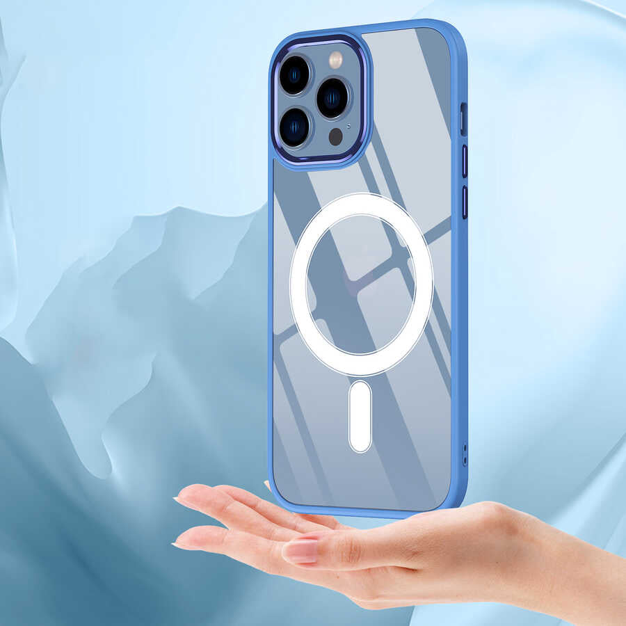 Cepax Chrome Magsafe iPhone 14 Pro Max Kablosuz Şarj Özellikli Silikon Telefon Kılıfı - 7