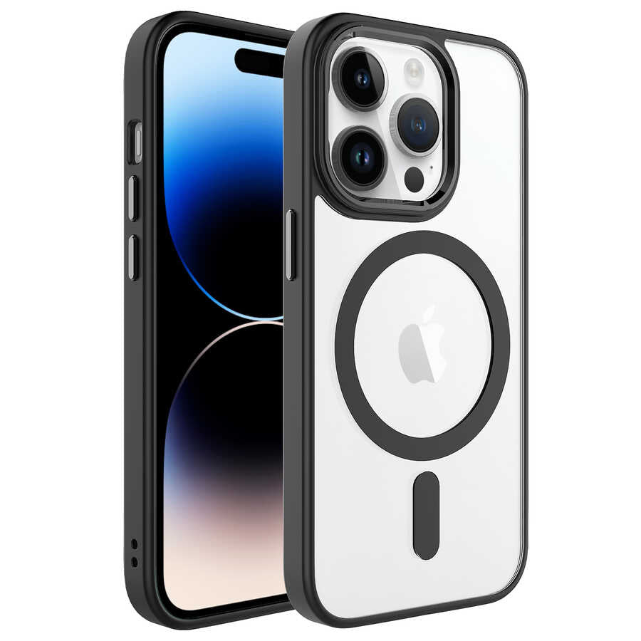 Cepax Chrome Magsafe iPhone 14 Pro Max Kablosuz Şarj Özellikli Silikon Telefon Kılıfı - 9