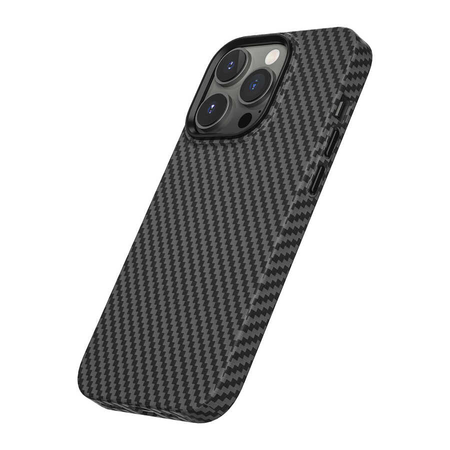 Wiwu iPhone 14 Pro Max Kılıf Karbon Fiber Görünümlü Magsafe Karbon Telefon Kılıfı - 9