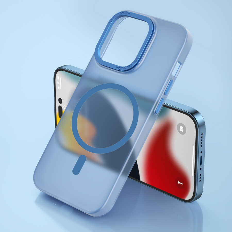 iPhone 14 Pro Wiwu Frosted Magnetic Buzlu Sert PC Kılıf - 5