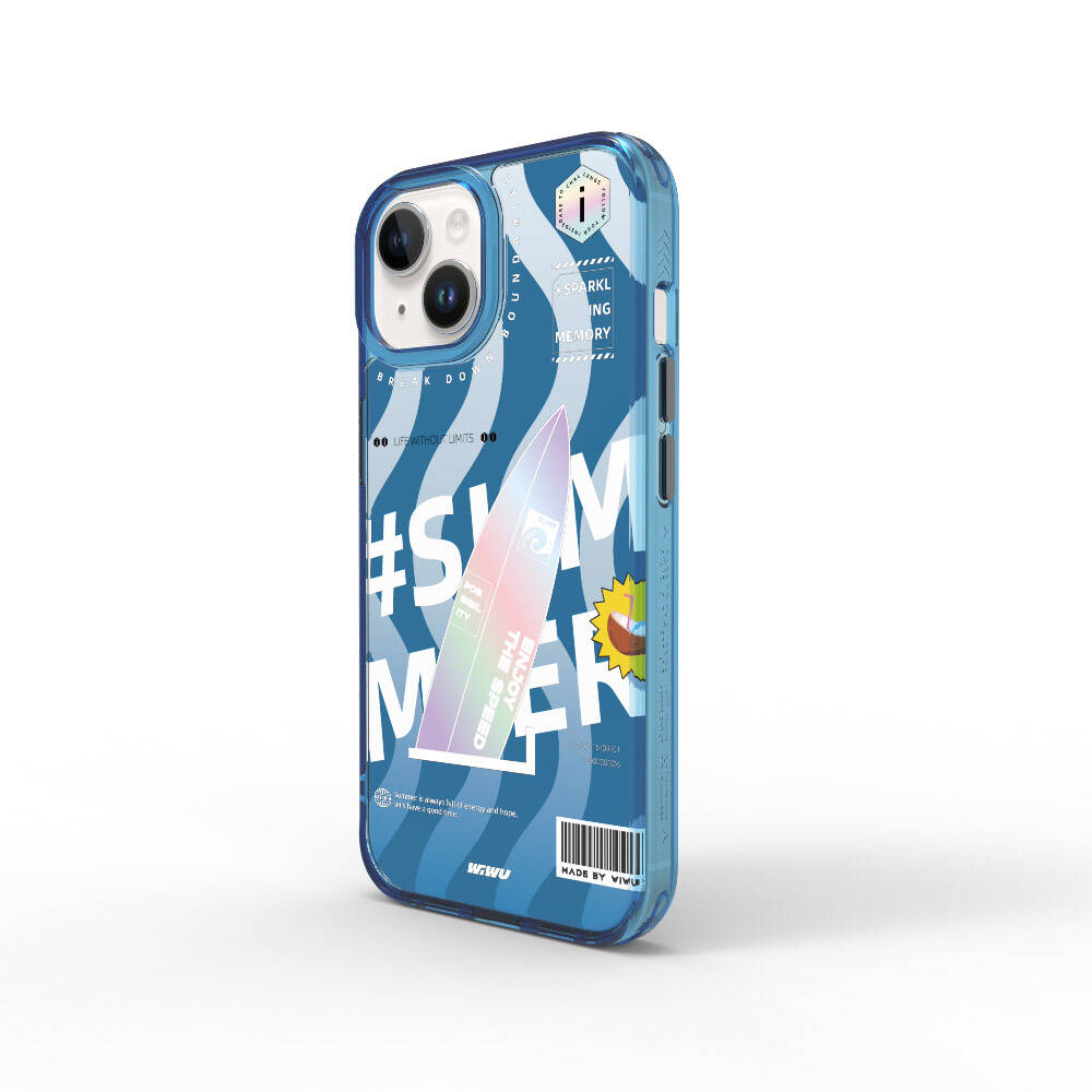 Wiwu Summer Serisi iPhone 15 Çift Katman Desenli Telefon Kılıfı