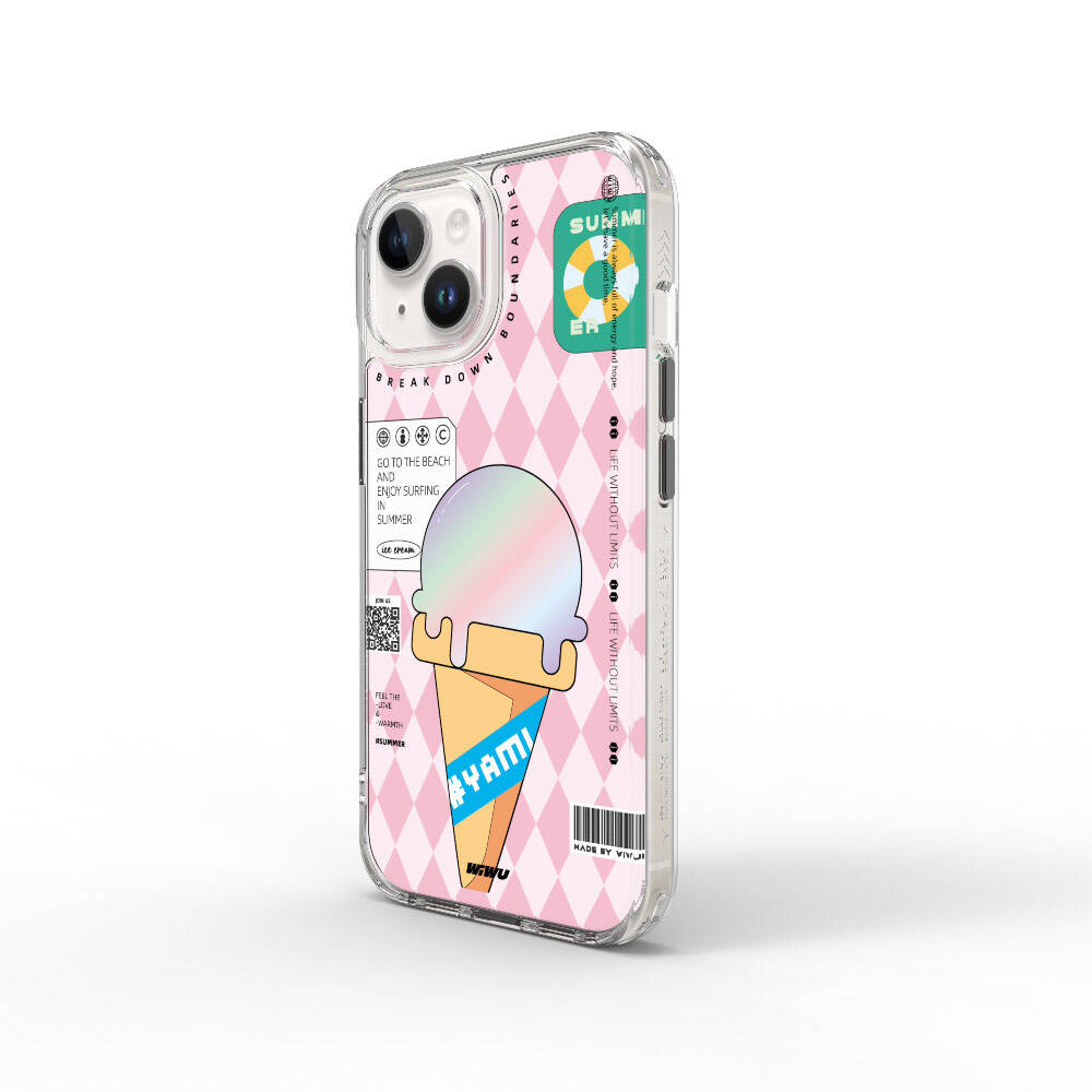 Wiwu Summer Serisi iPhone 15 Çift Katman Desenli Telefon Kılıfı