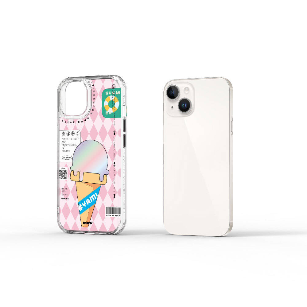 Wiwu Summer Serisi iPhone 15 Çift Katman Desenli Telefon Kılıfı