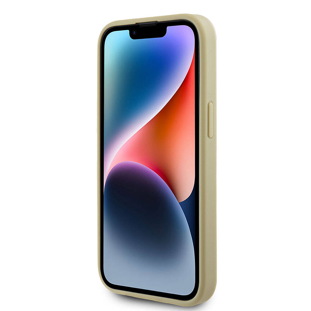 Guess iPhone 15 Orjinal Lisanslı 4G Büyük Metal Logolu Glitter Telefon Kılıfı - 11