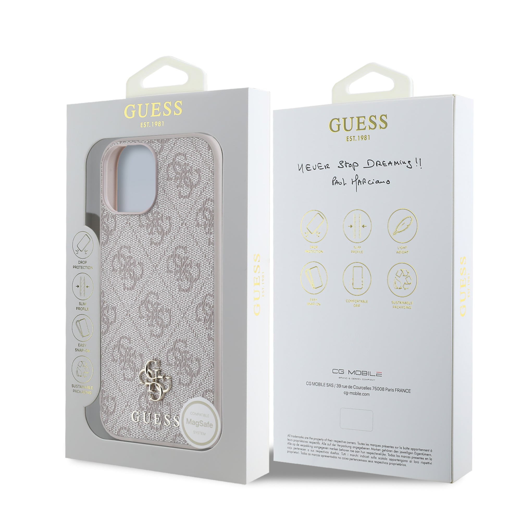 Guess iPhone 15 Orjinal Lisanslı M-safe Şarj Özellikli Small 4G Classic Kılıf