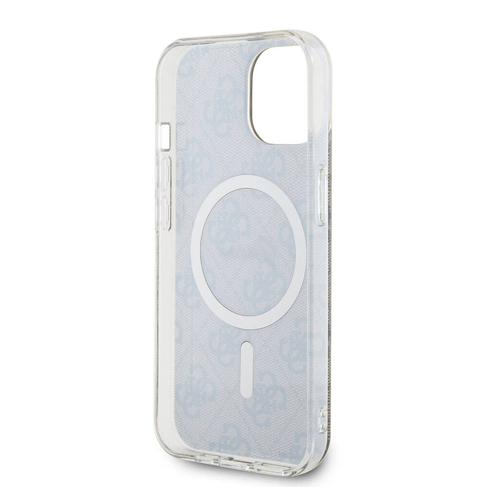 Guess iPhone 15 Orjinal Lisanslı Magsafe Şarj Özellikli Yazı Logolu 4G Desenli Telefon Kılıfı - 12