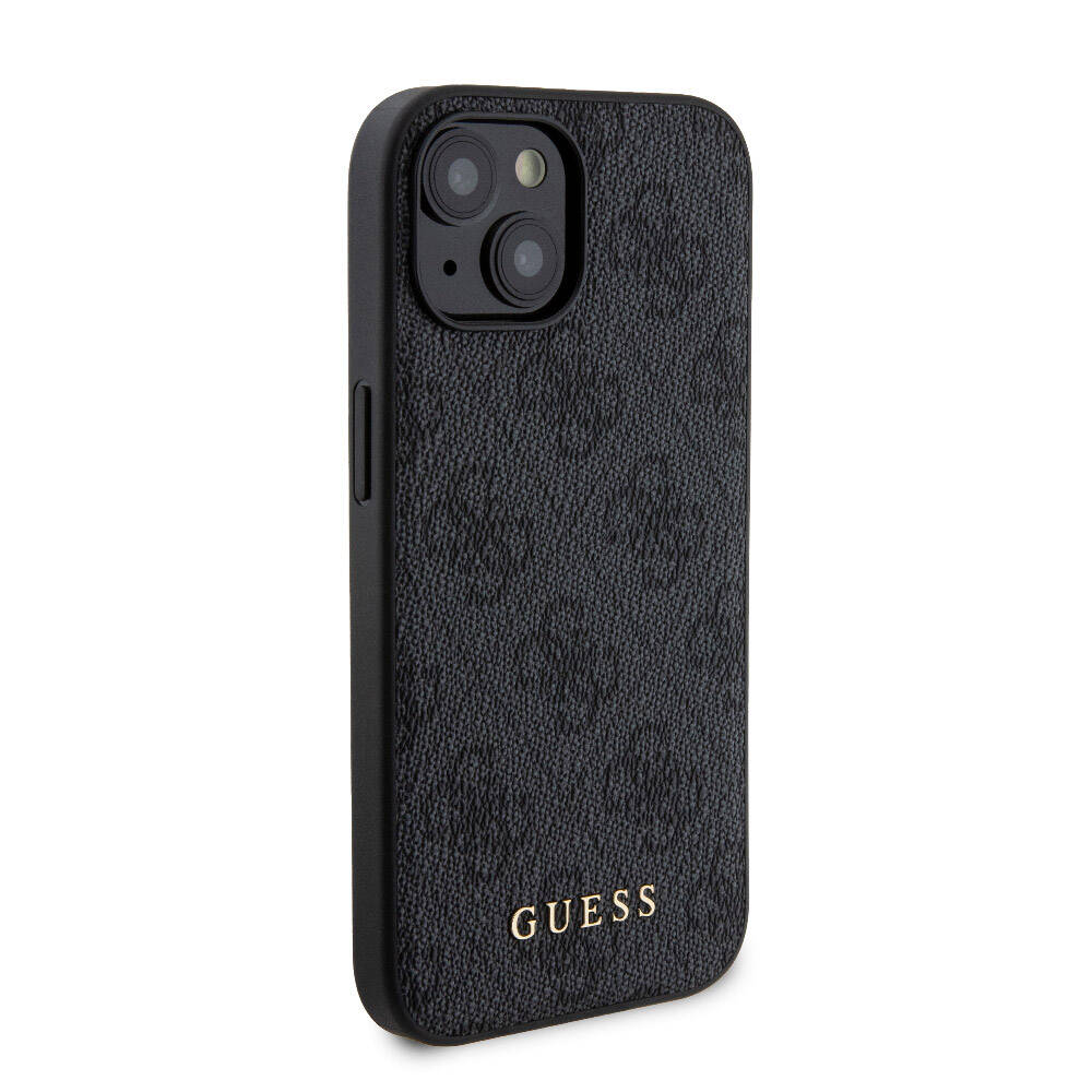 Guess iPhone 15 Orjinal Lisanslı Magsafe Şarj Özellikli Yazı Logolu 4G Desenli Telefon Kılıfı + Powerbank 5000mAh 2in1 Set - 16