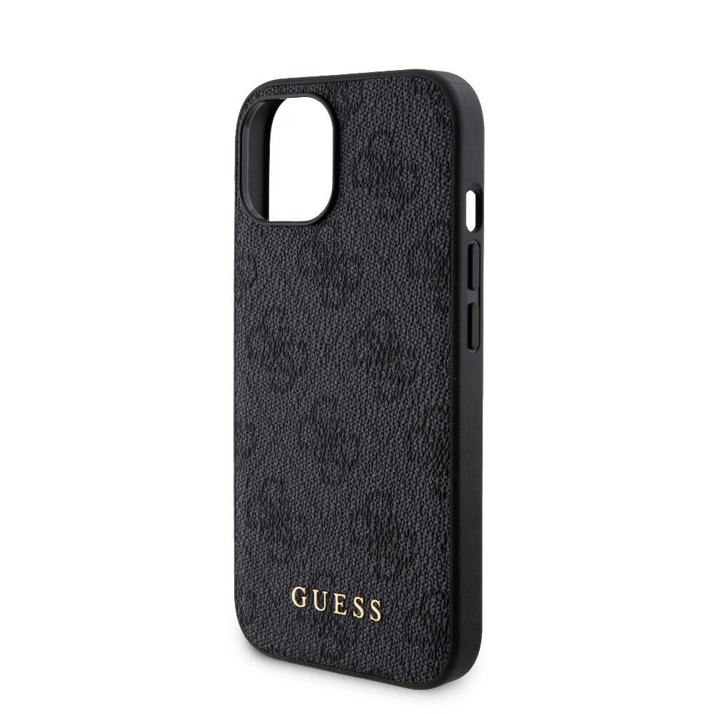 Guess iPhone 15 Orjinal Lisanslı Magsafe Şarj Özellikli Yazı Logolu 4G Desenli Telefon Kılıfı + Powerbank 5000mAh 2in1 Set - 18