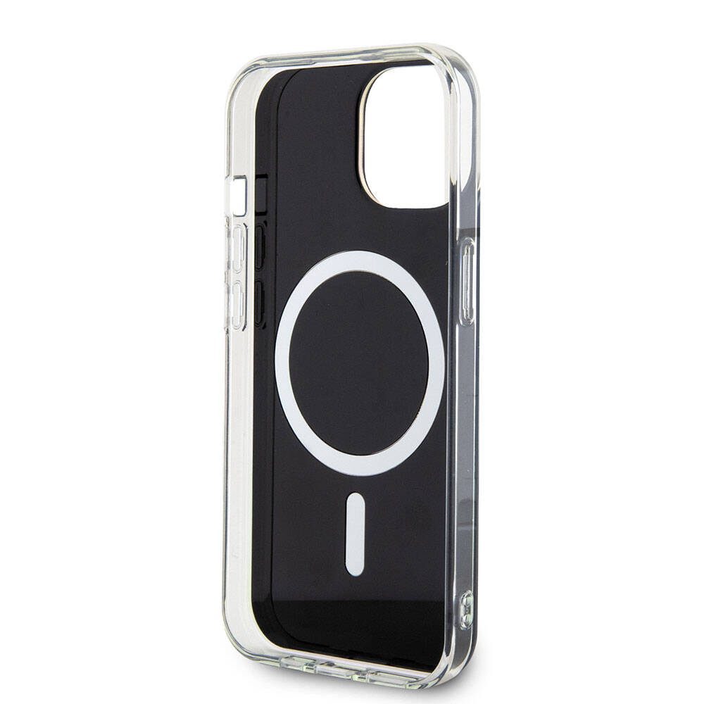 Guess iPhone 15 Orjinal Lisanslı Magsafe Şarj Özellikli Yazı Logolu Iridescent Telefon Kılıfı - 6