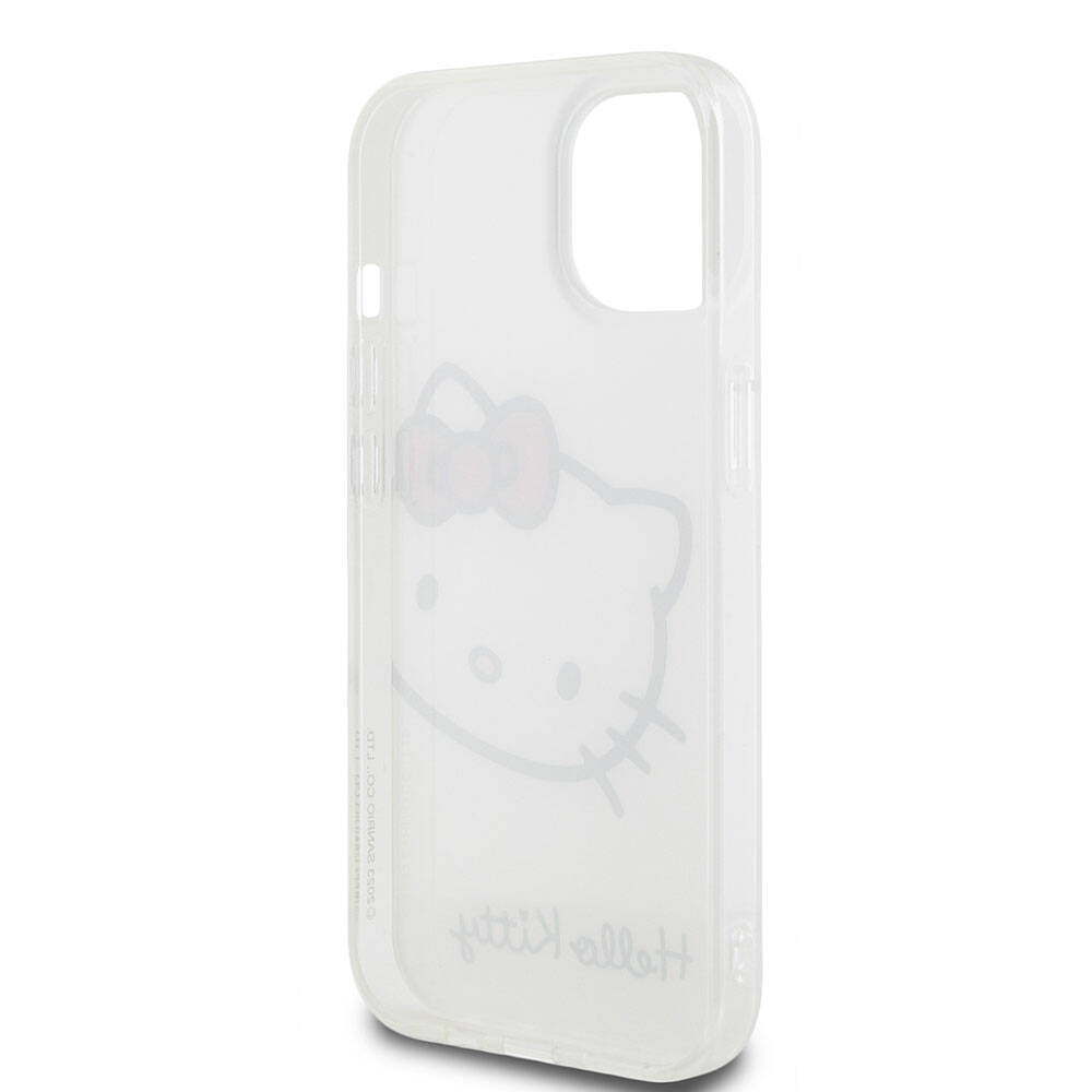 Hello Kitty iPhone 15 Orjinal Lisanslı Yazı ve İkonik Logolu Kitty Head Kılıf