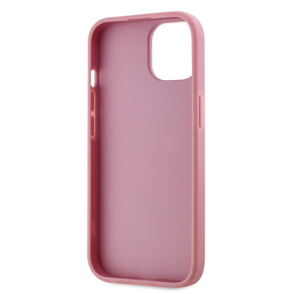 Karl Lagerfeld iPhone 15 Orjinal Lisanslı 3D KL Yazılı Tüylü Arka Yüzey Saffiano Rhinestones Telefon Kılıfı - 7