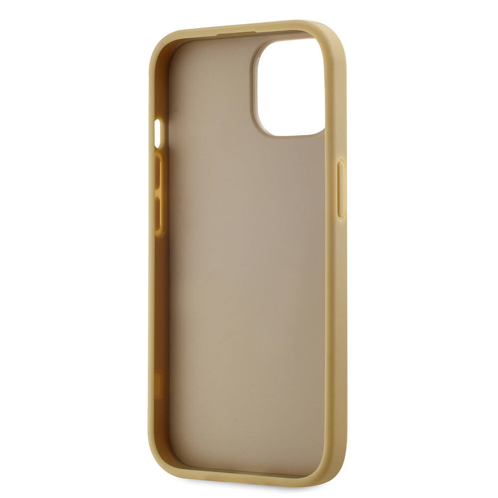 Karl Lagerfeld iPhone 15 Orjinal Lisanslı 3D KL Yazılı Tüylü Arka Yüzey Saffiano Rhinestones Telefon Kılıfı - 14