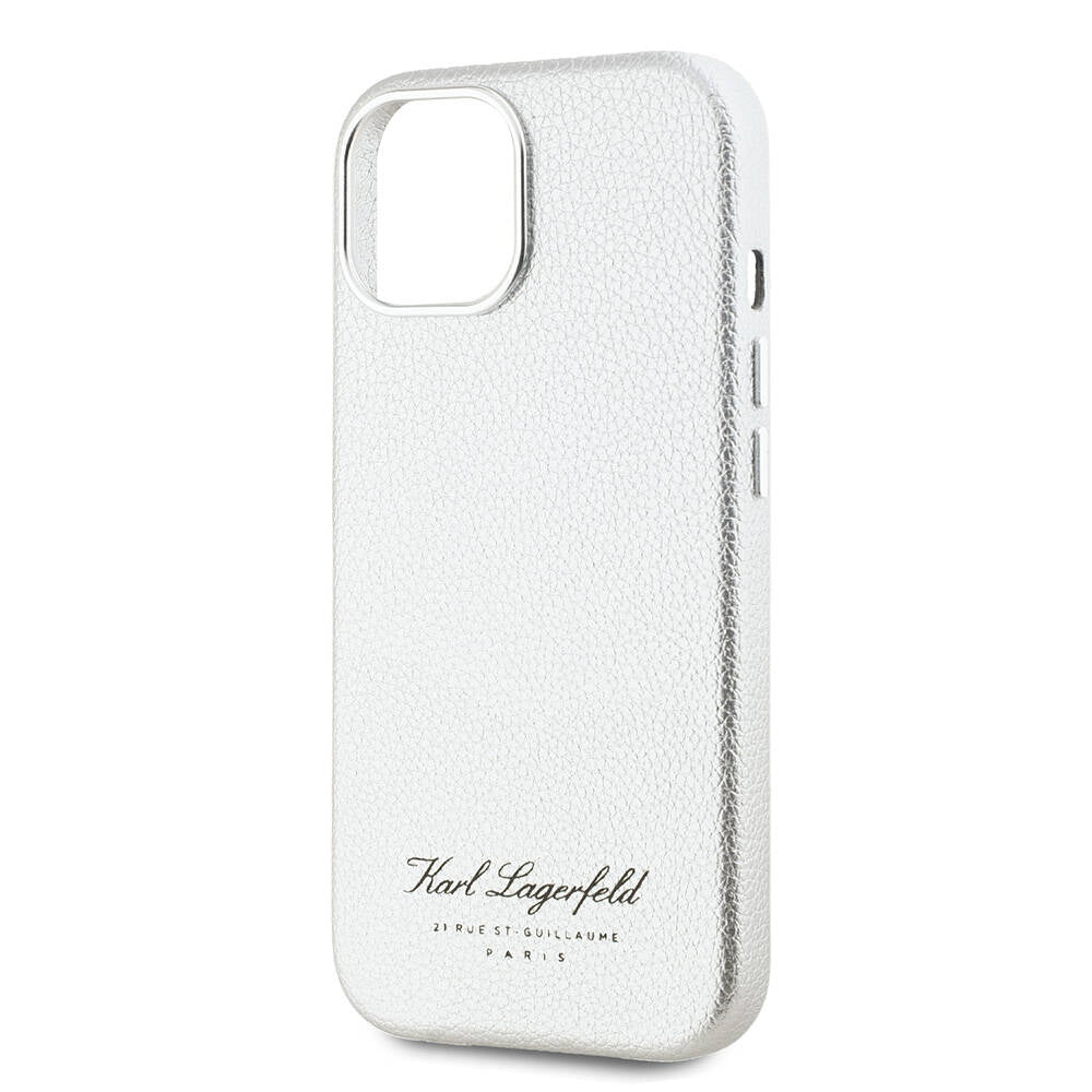 Karl Lagerfeld iPhone 15 Orjinal Lisanslı KL Yazılı Hotel Telefon Kılıfı - 6