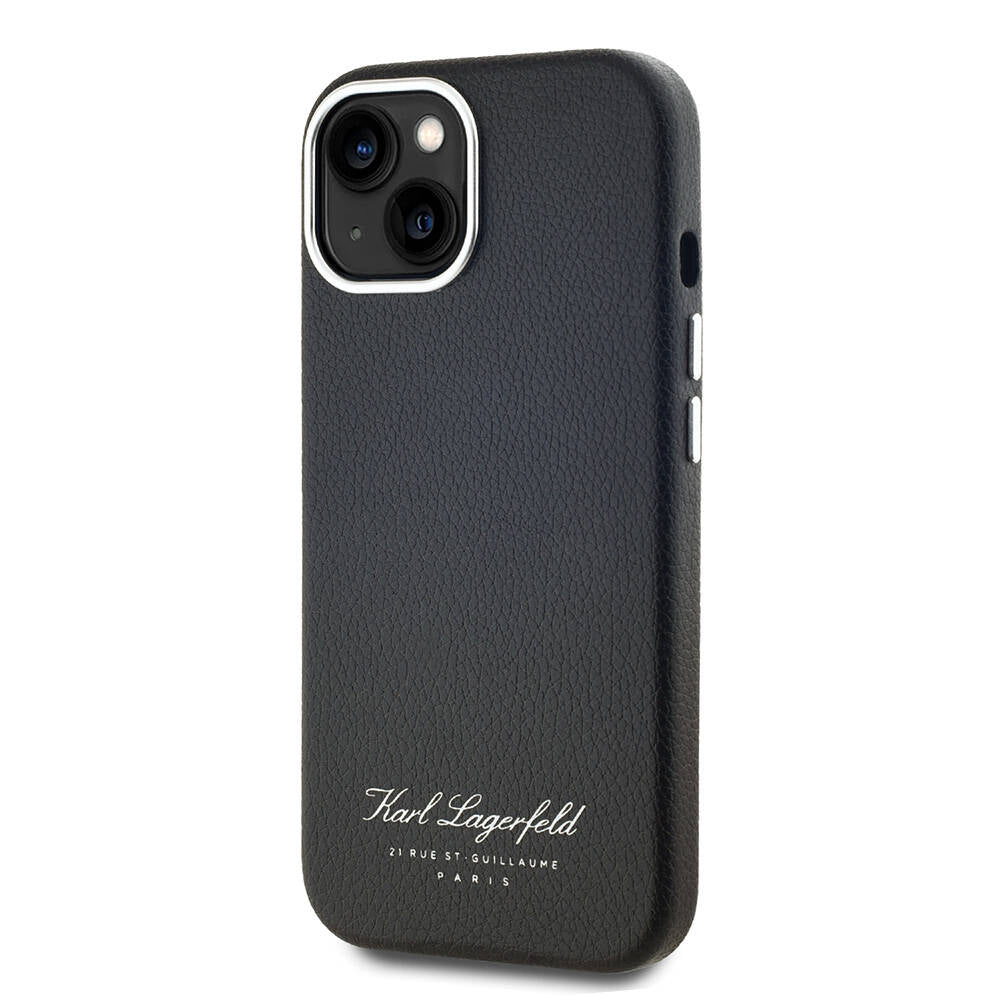 Karl Lagerfeld iPhone 15 Orjinal Lisanslı KL Yazılı Hotel Telefon Kılıfı - 9