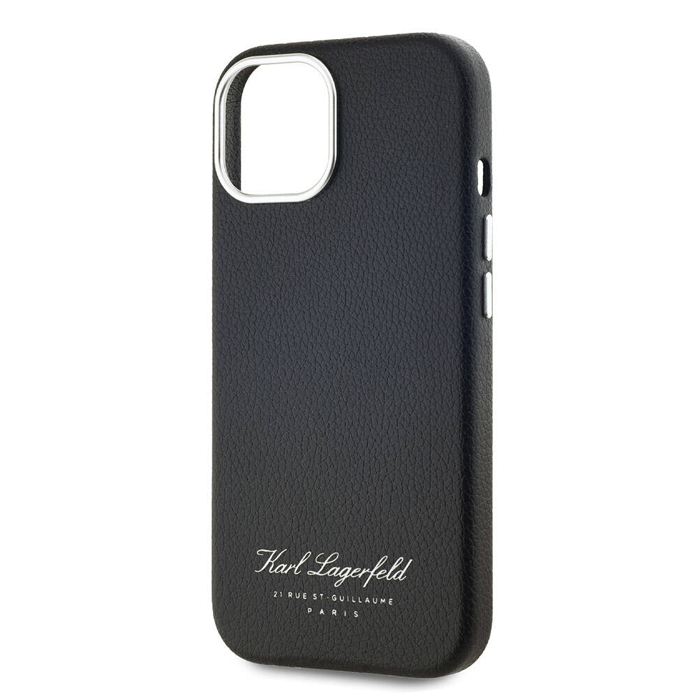 Karl Lagerfeld iPhone 15 Orjinal Lisanslı KL Yazılı Hotel Telefon Kılıfı - 13