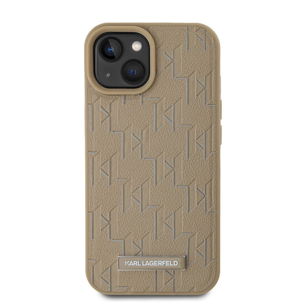 Karl Lagerfeld iPhone 15 Orjinal Lisanslı M-safe Şarj Özellikli KL Yazılı Hot Stamp Kılıf