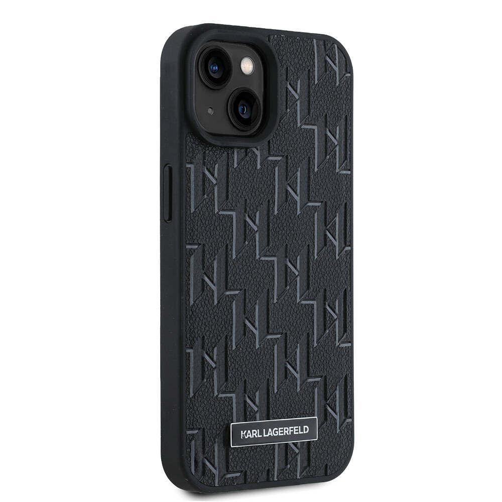 Karl Lagerfeld iPhone 15 Orjinal Lisanslı M-safe Şarj Özellikli KL Yazılı Hot Stamp Kılıf