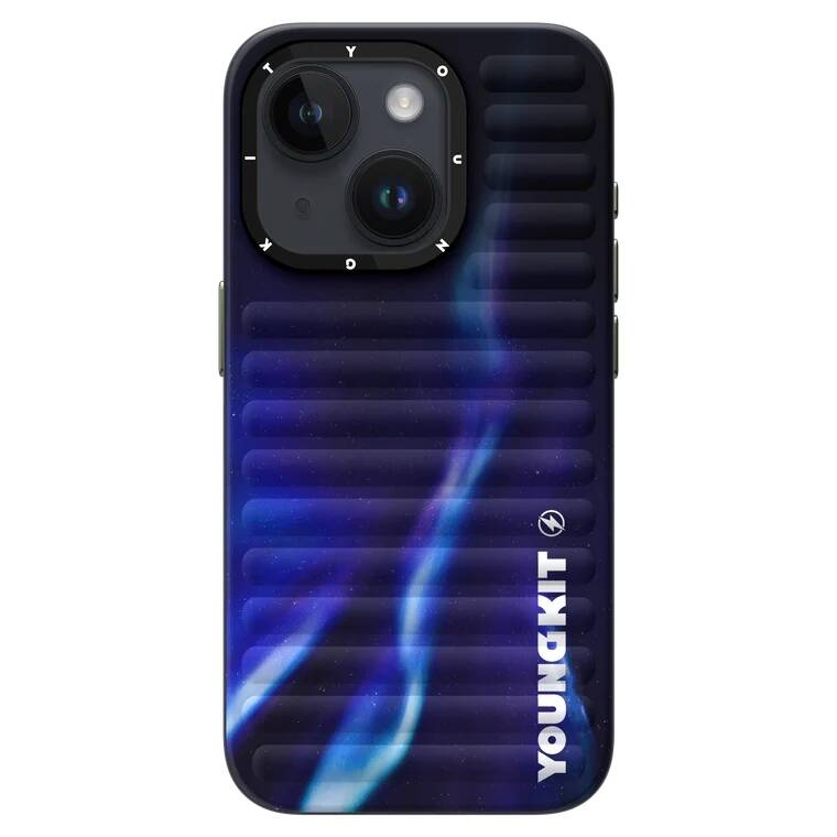 Youngkit Aurora Serisi iPhone 15 Kuzey Işıkları Desenli Telefon Kılıfı - 6