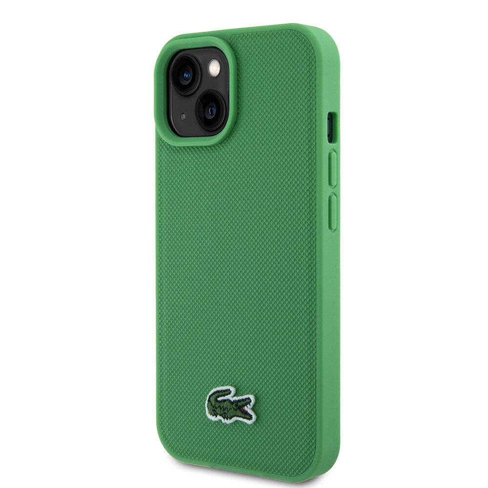 Lacoste iPhone 15 Orjinal Lisanslı PU Pike Desenli Arka Yüzey İkonik Timsah Dokuma Logolu Telefon Kılıfı - 2