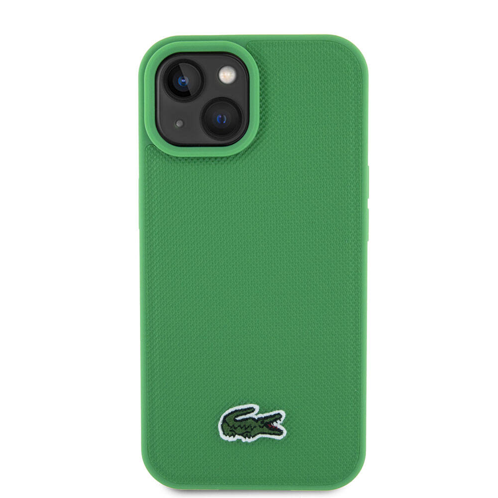 Lacoste iPhone 15 Orjinal Lisanslı PU Pike Desenli Arka Yüzey İkonik Timsah Dokuma Logolu Telefon Kılıfı - 3