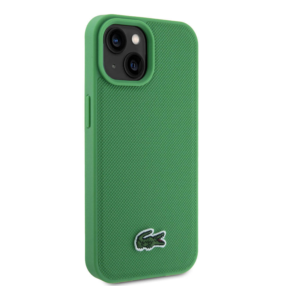 Lacoste iPhone 15 Orjinal Lisanslı PU Pike Desenli Arka Yüzey İkonik Timsah Dokuma Logolu Telefon Kılıfı - 4