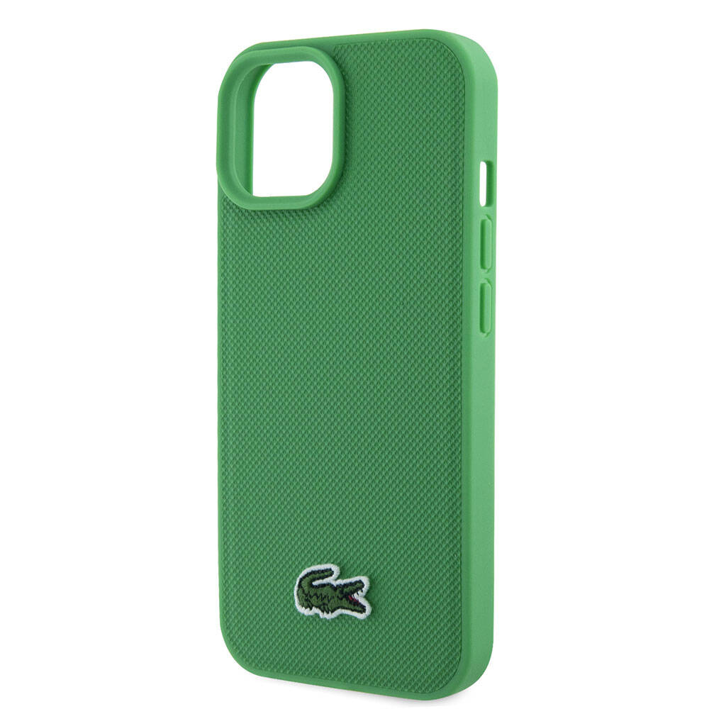 Lacoste iPhone 15 Orjinal Lisanslı PU Pike Desenli Arka Yüzey İkonik Timsah Dokuma Logolu Telefon Kılıfı - 6
