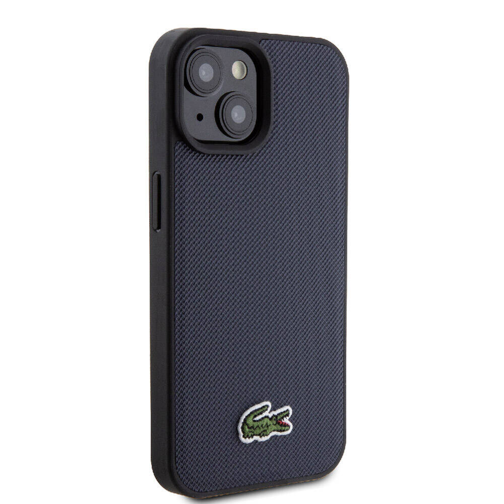 Lacoste iPhone 15 Orjinal Lisanslı PU Pike Desenli Arka Yüzey İkonik Timsah Dokuma Logolu Telefon Kılıfı - 18