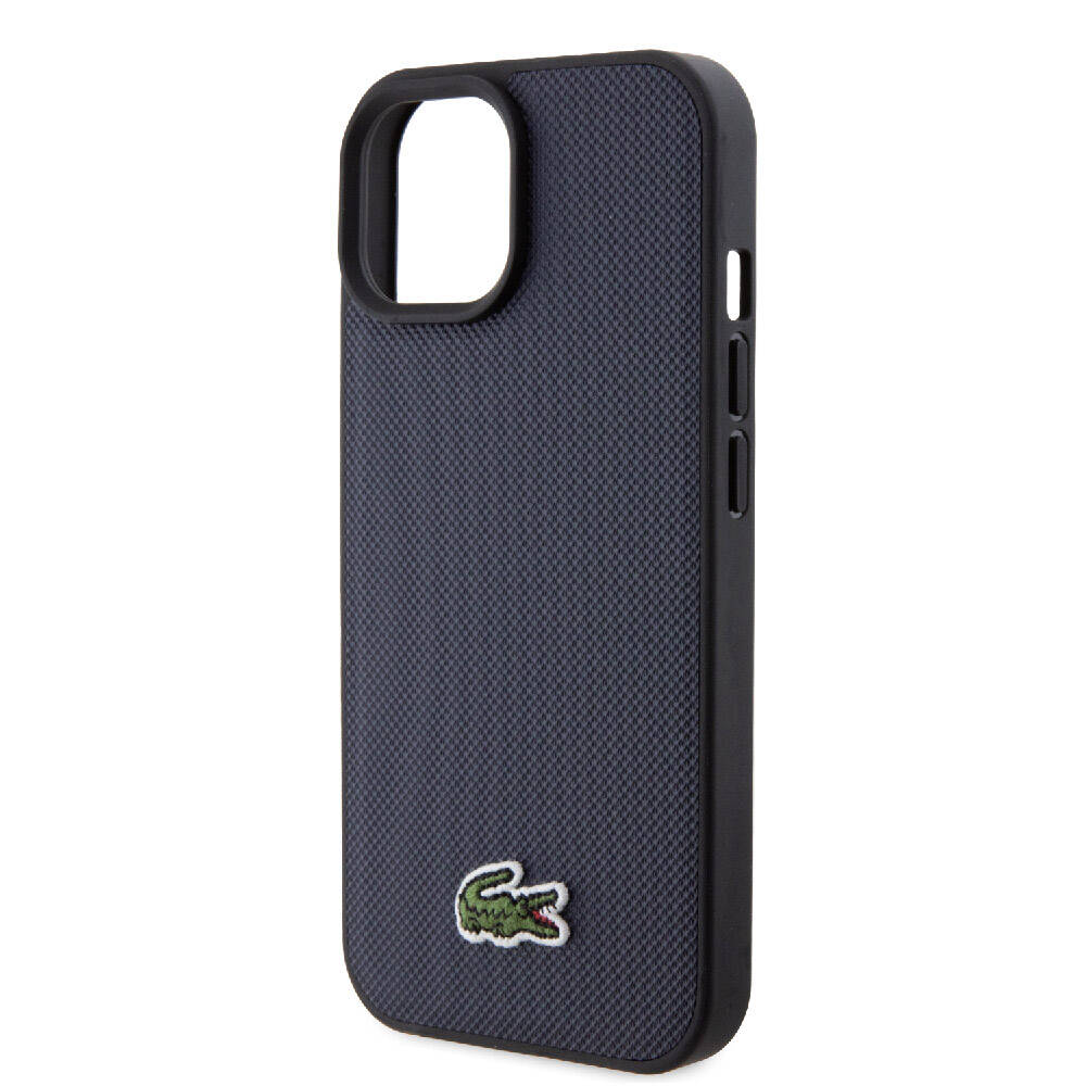 Lacoste iPhone 15 Orjinal Lisanslı PU Pike Desenli Arka Yüzey İkonik Timsah Dokuma Logolu Telefon Kılıfı - 20