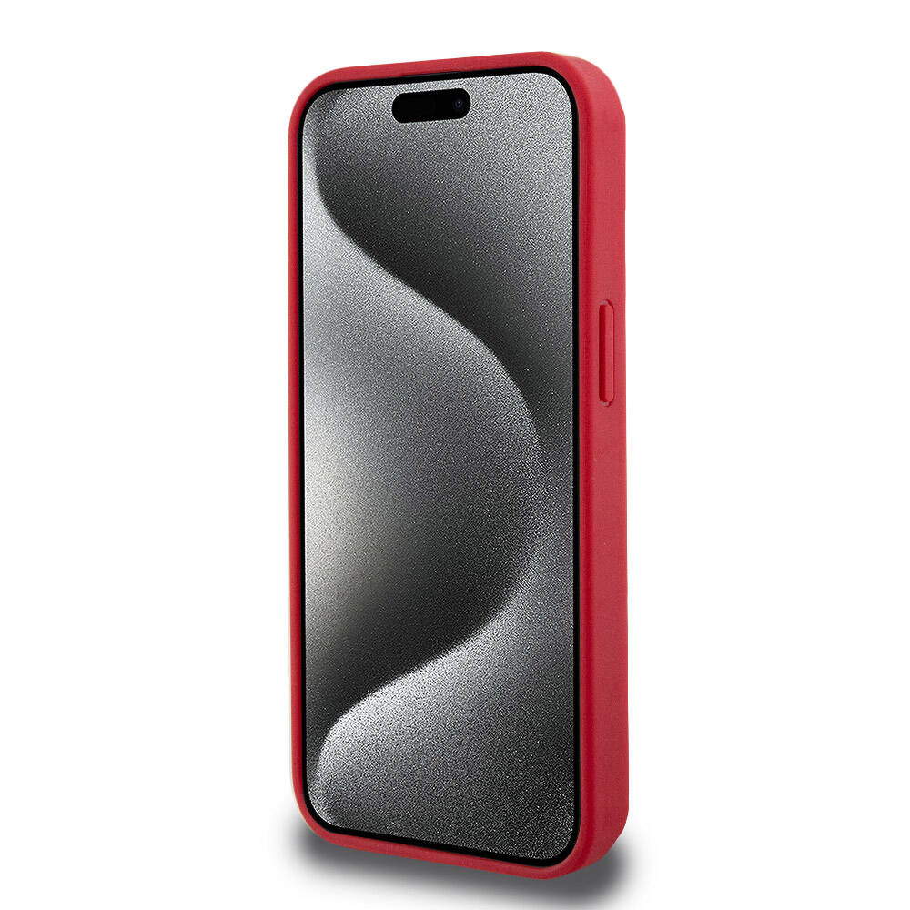 Lacoste iPhone 15 Orjinal Lisanslı PU Pike Desenli Arka Yüzey İkonik Timsah Dokuma Logolu Telefon Kılıfı - 26