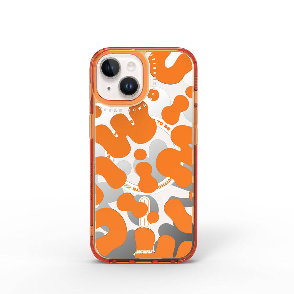 Wiwu Fluorescent G Serisi iPhone 15 M-safe Şarj Özellikli Boya Desenli Telefon Kılıfı