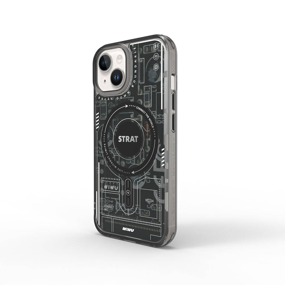 Wiwu Mecha Circuit H Serisi iPhone 15 M-safe Şarj Özellikli Desenli Telefon Kılıfı