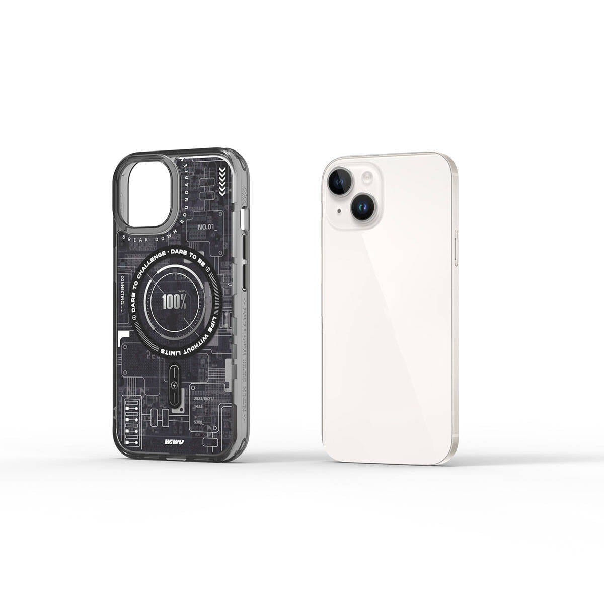 Wiwu Mecha Circuit H Serisi iPhone 15 M-safe Şarj Özellikli Desenli Telefon Kılıfı