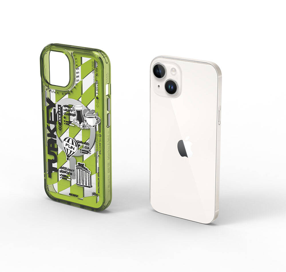 Wiwu Turkey A Serisi iPhone 15 M-safe Şarj Özellikli Desenli Telefon Kılıfı