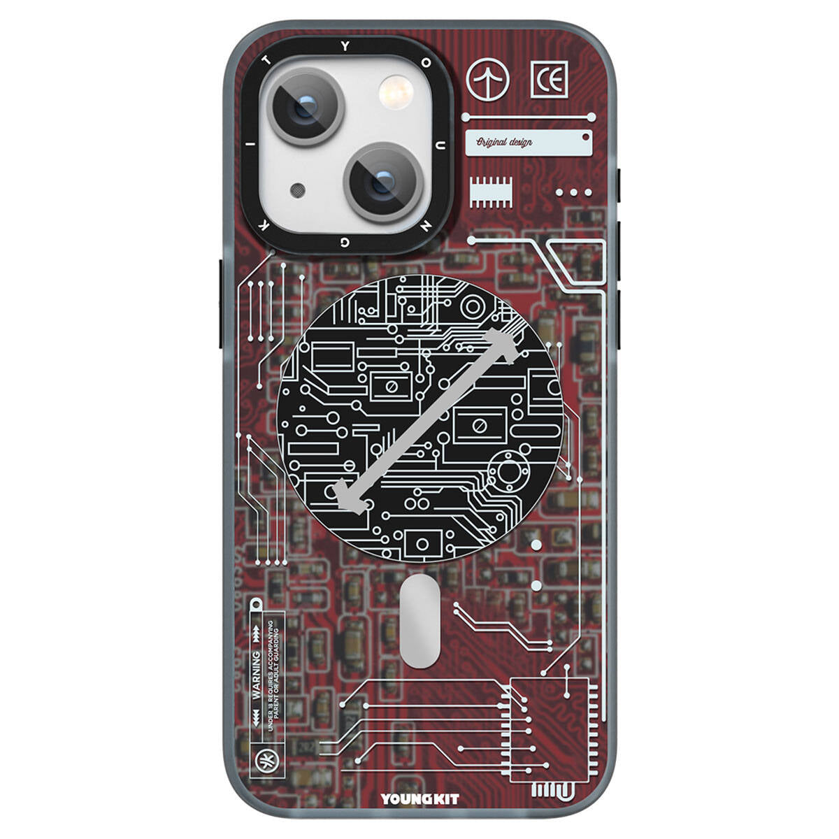 YoungKit Technology Serisi iPhone 15 Magsafe Şarj Özellikli Telefon Kılıfı - 6
