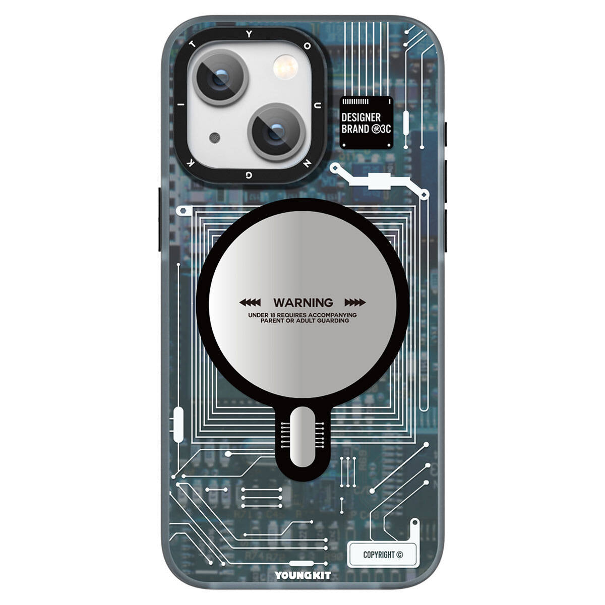 YoungKit Technology Serisi iPhone 15 Magsafe Şarj Özellikli Telefon Kılıfı - 3
