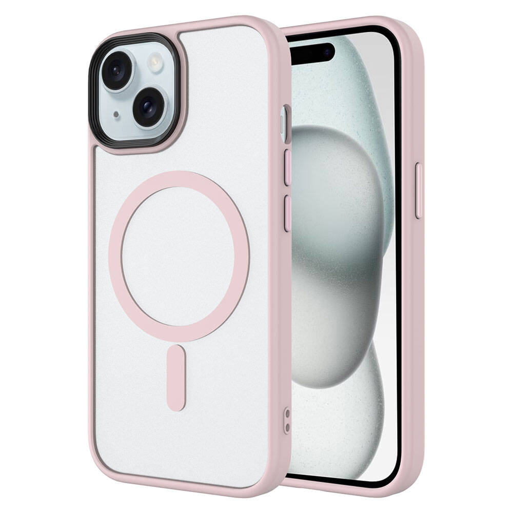 Cepax Matte Magsafe iPhone 15 Mat Arka Yüzey Kablosuz Şarj Özellikli Telefon Kılıfı