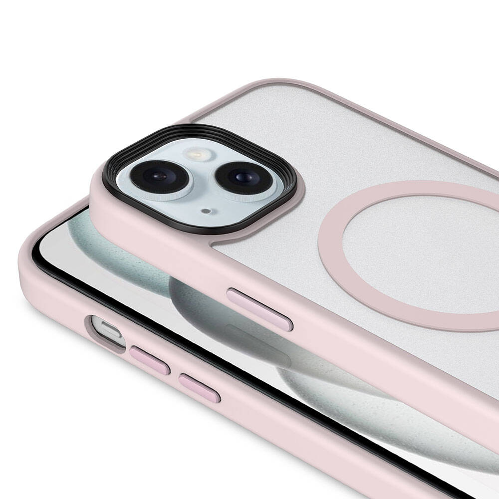 Cepax Matte Magsafe iPhone 15 Mat Arka Yüzey Kablosuz Şarj Özellikli Telefon Kılıfı
