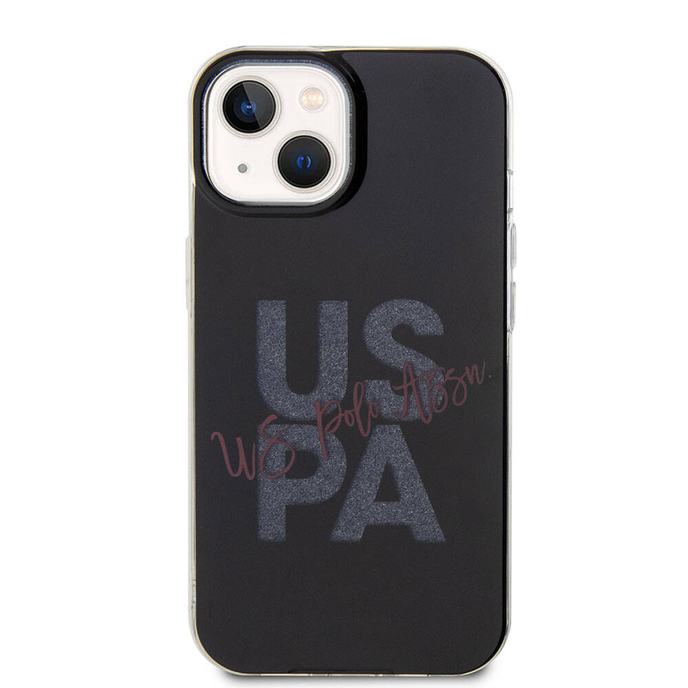 U.S. Polo Assn. iPhone 15 Orjinal Lisanslı Simli Parlak Alfabe Tasarım Telefon Kılıfı - 24